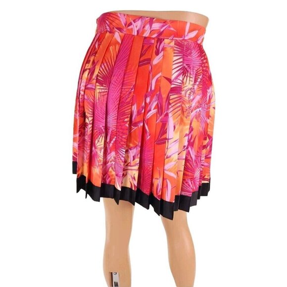 Versace Jungle Print Pleated Mini Skirt 42 US 6 New - Picture 9 of 15